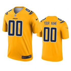 Camiseta Hombre NFL Los Angeles Chargers Personalizar Gold Inverted Legend